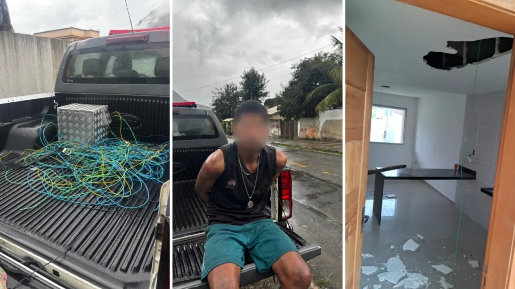 Suspeito é preso ao tentar furtar fiação de residência em Maricá